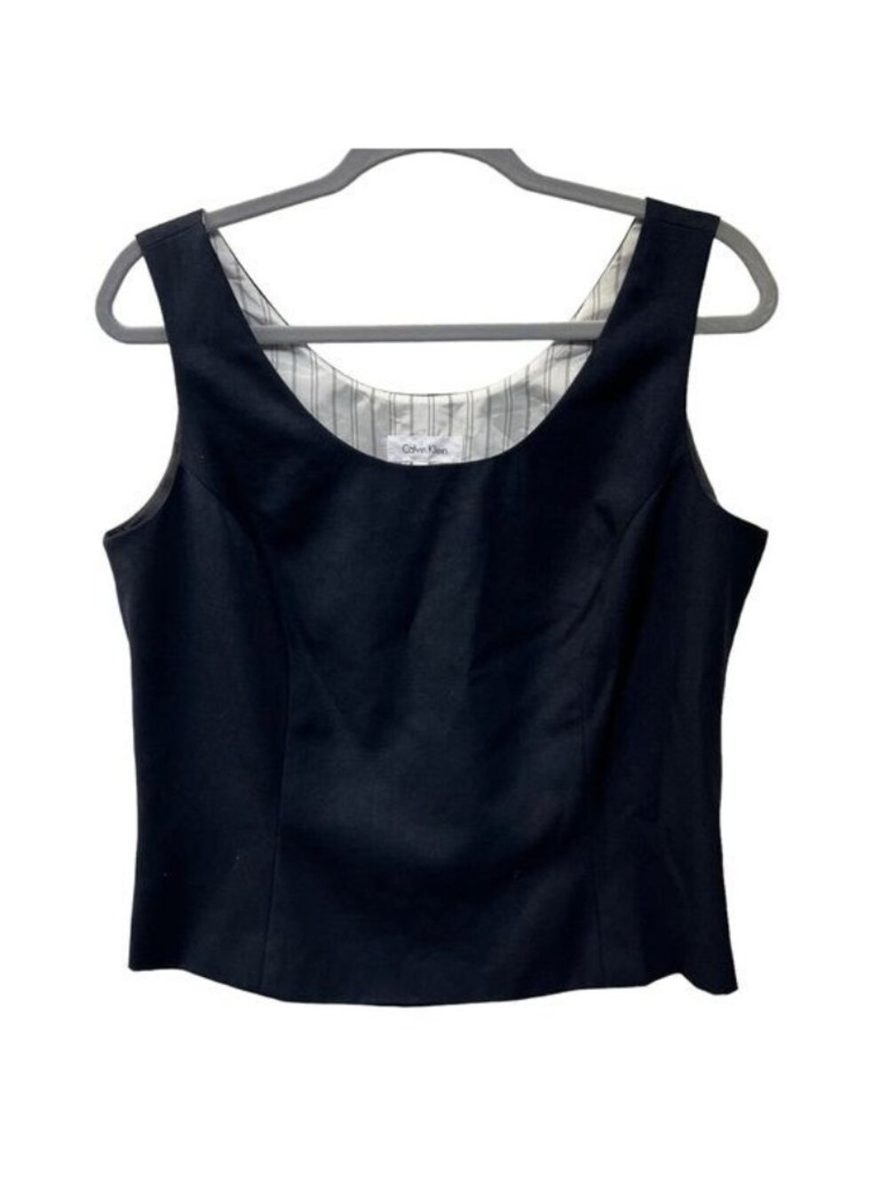 Calvin Klein Navy Sleeveless Career Top Vest